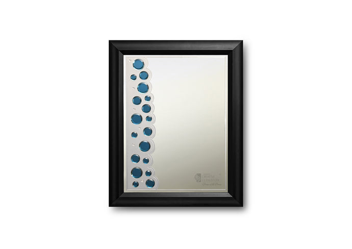 49-BRICE BLUE FRAMED DECORATIVE MIRROR