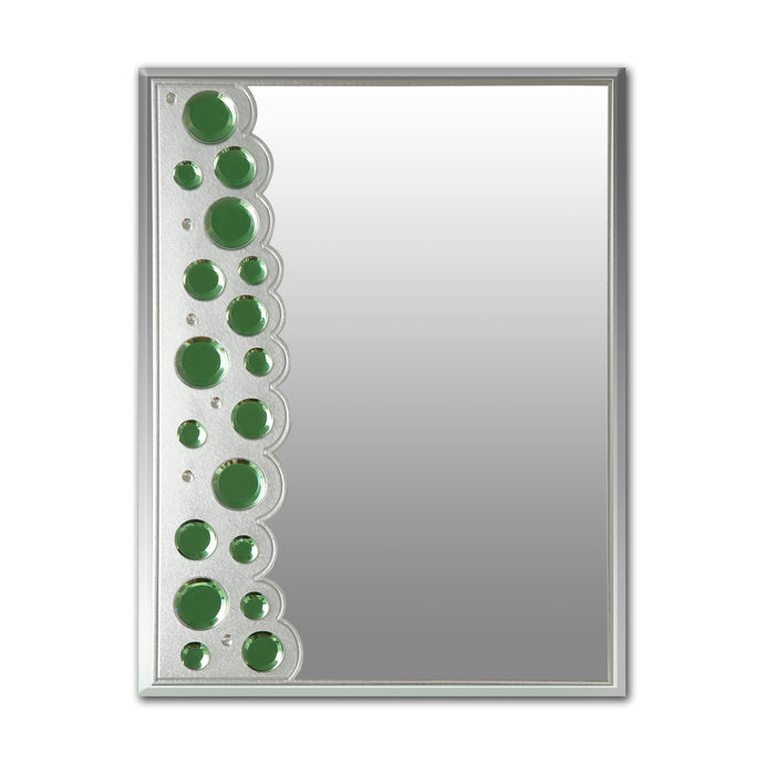 BRICE GREEN FRAMELESS DECORATIVE MIRROR