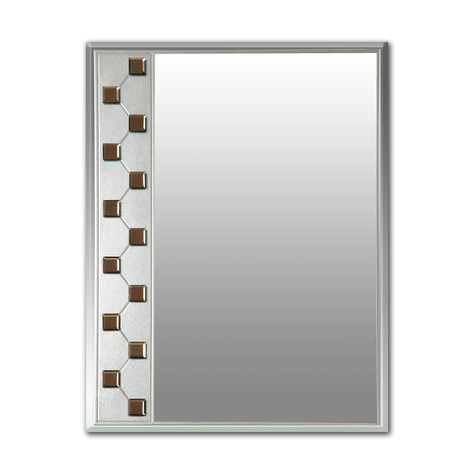 BROOKE BROWN FRAMELESS DECORATIVE MIRROR